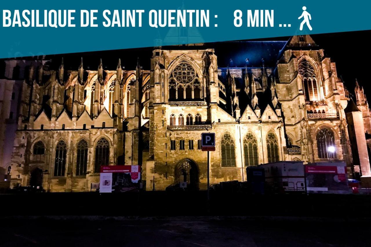 L'Echappee Belle - Terrasse 25M2 - Centre Ville - Lit Queen Size Saint-Quentin (Aisne) Eksteriør billede